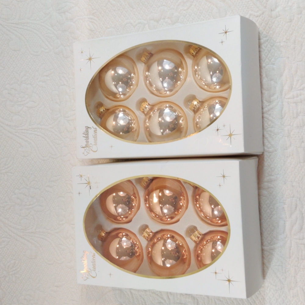 Sparkling Creations Vintage Holiday Glass Tree Ornaments